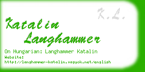 katalin langhammer business card